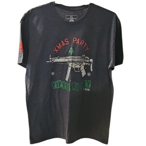 💀Zero Foxtrot Gray Shortsleeve Graphic Crewneck T-Shirt. Men's Size: XL.